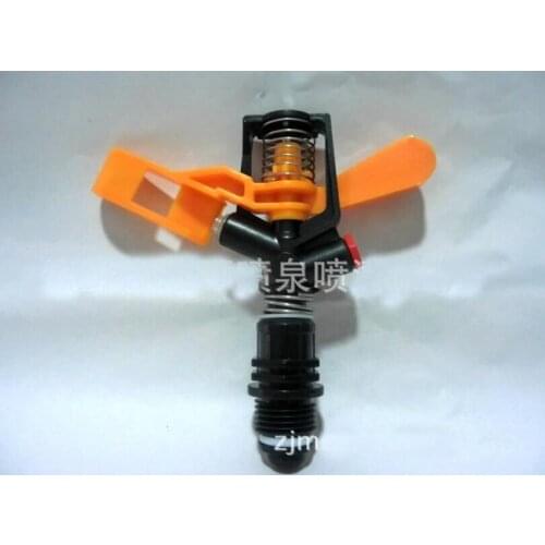 Wholesale 1/ 2 " DN15 Plastic 360 angle impact-driven double sprinkler Rocker arm spray-head Garden Sprinklers Lawn sprayer