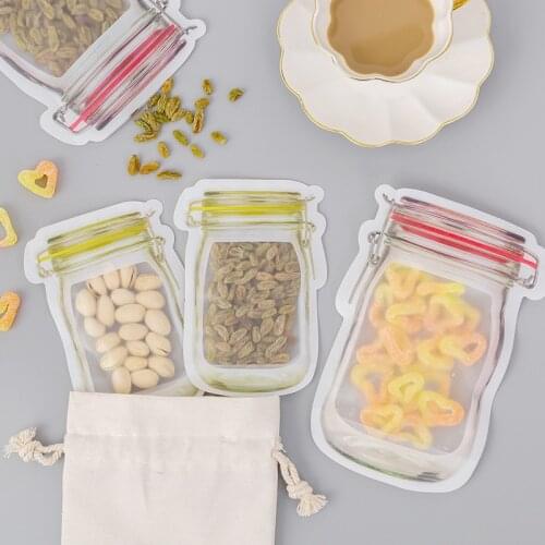 Food Storage Bag Whole Grains Snacks Preservation Bag Leakproof Top Stand Up Reusable Sealed Freezer Sandwich Ziplock Bag