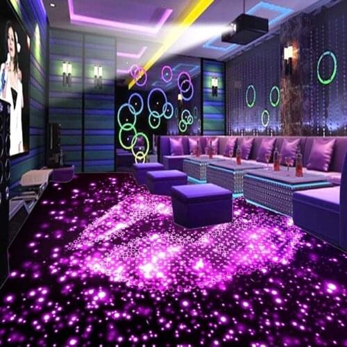 Papel De Parede Custom 3D Floor Wallpaper 3D Stereo KTV Bar PVC Floor Murals Self-adhesive Waterproof Wallpaper Wall Painting