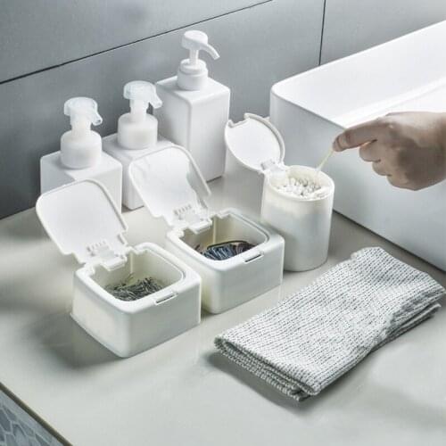 Plastic Storage Box Jewelry Dental Floss Cotton Swab Organizer Home Sundries Assortment Containers Cosmetic Makeup Organizer Box