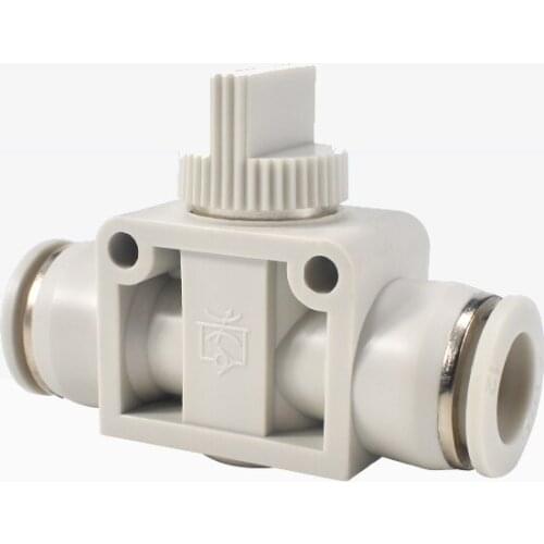 2 pcs/lot Pneumatic Air 2 Way Quick Fittings HVFF hand valve Tube Hose Plastic quick connector OD 4mm 6mm 8mm 10mm 12mm