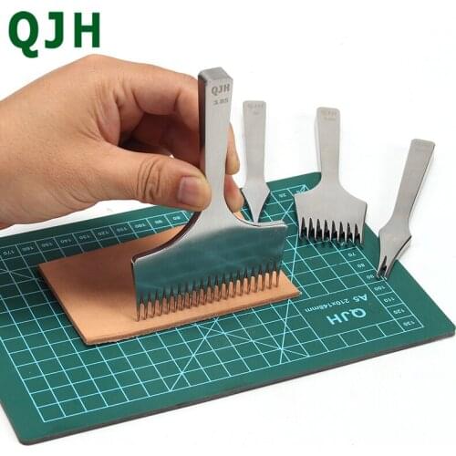 2.7/3.0/3.38/3.85mm Spacing Punch Tool For Professional Leather Hole Punches Tool Lacing Stitching Sewing DIY Leather Craft Tool