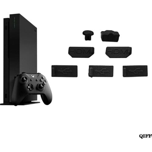 Drop Ship&Wholesale 7pcs USB HDMI Dust Plug Cover for Xbox One X Gaming Console Dust Proof Cap Kits APR28