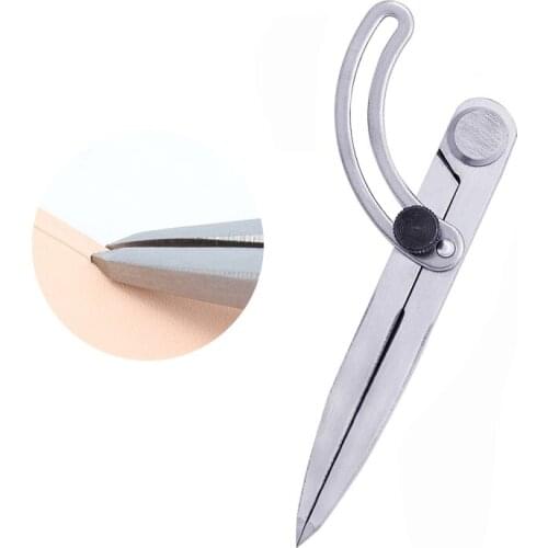 LMDZ Silver 106mm Adjustable Spacing Gauge,Pratical Handmade DIY Craft Tool for Equidistant Line Drawing and Handmade Craft