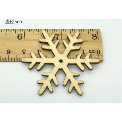 10pcs Christmas Snow Hanging Wooden Snow Loving Painted Wood Chips