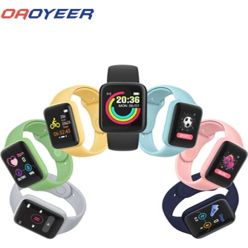 Macaron Y68 D20S Smart Watch Waterproof Bluetooth Blood Pressure Fitness Tracker Heart Rate Monitor Smartwatch Macaron Y68 D20S