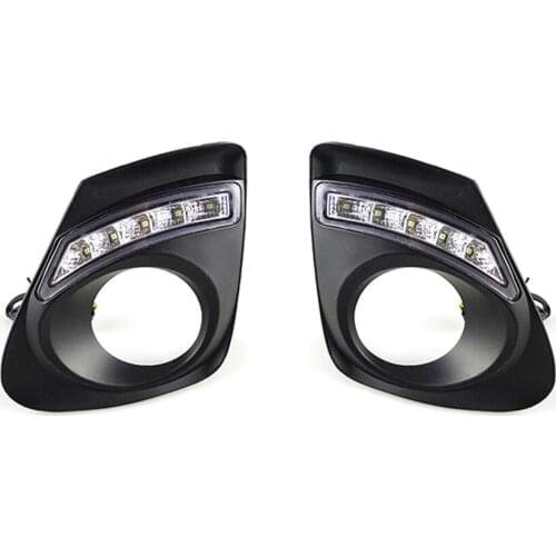 Super Bright White LED Daytime Running Light DRL for Toyota Corolla 2011 2012 2013 Front Bumper Fog Lamp Assembly Model A