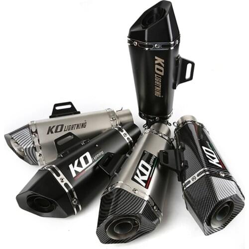 Universal 38-51 MM Motorcycle Exhaust Muffler Pipe Stainless Steel Escape with Removable DB Killer for RC390 Z900 Duke 390 125