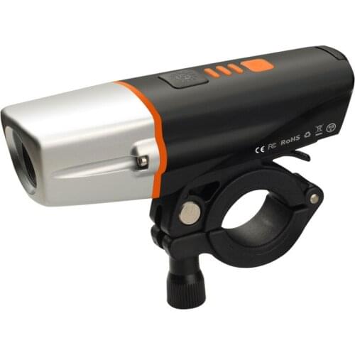 Bicycle LED Front Light Handlebar Flashlight for Bicycle with Light Sensing Function USB Rechargeable Bike Light