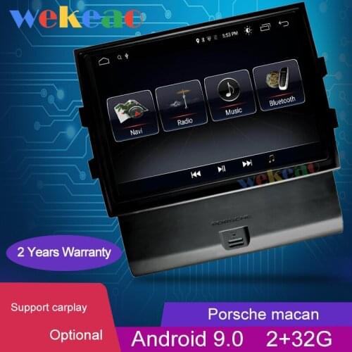 Wekeao 8.4" Touch Screen 2 Din Android 9.0 Car Dvd Player For Porsche Macan Auto GPS Navigation Car Radio Stereo 4G 2013 - 2017