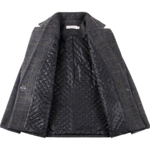 Fashion plaid Wool Blazer coat women winter New high-quality casual Business thick cotton plaid woolen blazer women Blazer