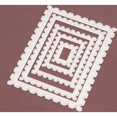 1set New Rectangular Stamp Frame Shape Metal Cutting Dies DIY Scrapbooking Stamps Craft Embossing Making Stencil Template