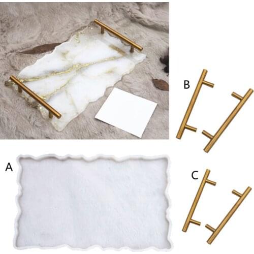 Big Rectangle Plate Resin Mold Oversized Fruit Disc Tray Resin Mold Transparent Flexible Silicone Molds Art Craft Tools