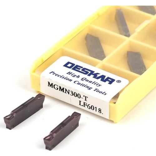 10Pcs MGMN300-T LF6018 MGMN400 CNC Lathe Turning Tools Carbide insert Machining Efficient Wear-resistant Slotting Milling Cutter