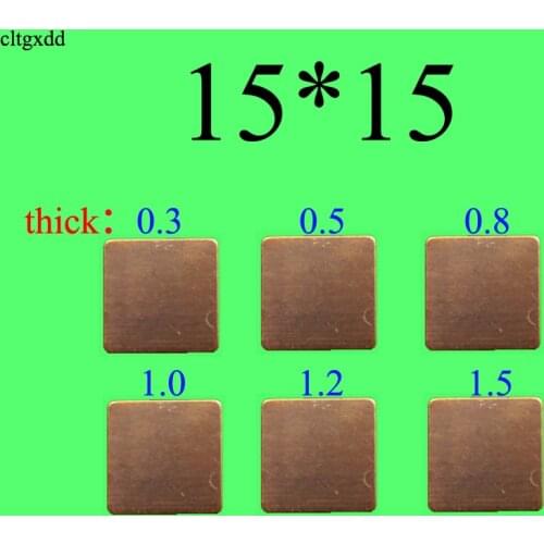 2Pcs 0.1mm/0.3mm/0.5mm/0.8mm/ Laptop Copper Sheet Plate Strip Shim Thermal Pad Heatsink Sheet For GPU CPU VGA Chip RAM Cooling