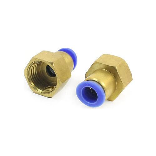 2Pcs 10mm Tube 1/2NPT Female Thread Dia Pneumatic Quick Fitting Coupler