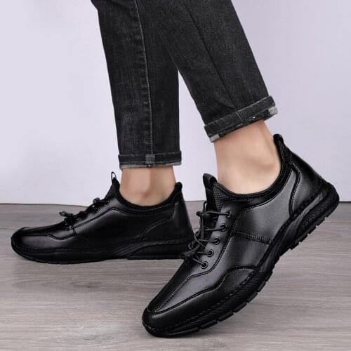2021 Leather Casual Shoes for Men Luxury Classic Black Driving Men Shoes Comfortable Soft Big Size Men Loafers Daily Sneakers