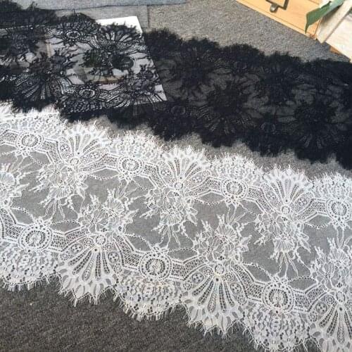 32cm wide eyelash mesh embroidery lace fabric DIY sexy lingerie skirt clothing decoration accessories