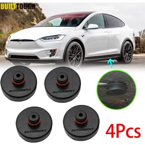 4X Car Rubber Jack Pad Adapter Tool Chassis Lifting Point Wear-resistant Suitable For Tesla Model 3 X S Y W/ Non-slip O-ring