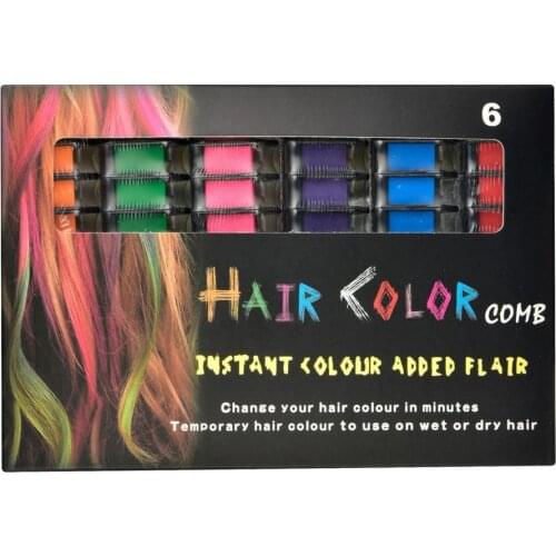 6 pcs/set Hair Dye Comb Disposable Hair Dye Stick Mini Comb And Hair Stick Daily Makeup Dance Party Cosplay
