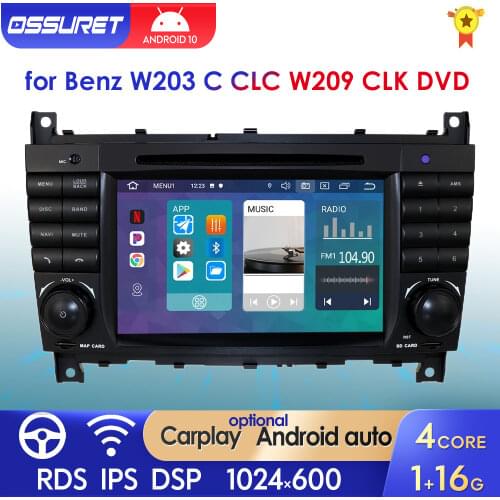 2 Din Car DVD Radio Multimedia for Mercedes Benz W209 2005-2011 C-Class W203 2004-2007 W203 2008-2010 GPS Navigation USB Player