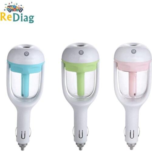 Car Humidifier Air Purifier Freshener 50ML Essential Oil Diffuser Aromatherapy DC 12V Portable Auto Mist Maker Fogger 4Colors