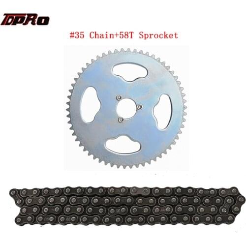 #35 Chain Sprocket 58 Tooth 29mm + 35 Chain 116 Links For Go Kart Mini Bike ATV Trike Dirt Bike Quad