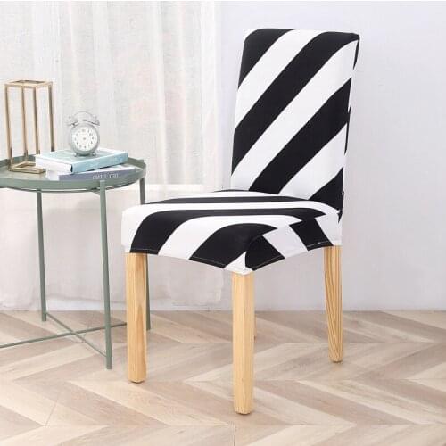 Printing Zebra Stretch Chair Cover Seat Stretch Spandex Removable Dining Room Chair Covers Slipcover Living Room Home decoration
