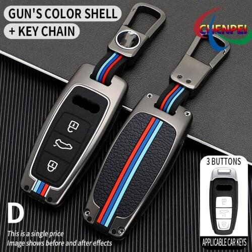Zinc Alloy Car Key Case Cover Key Bag Shell Protector For Audi A1 A3 8V A4 B9 A5 A6 C8 Q3 Q5 Q7 TT Car Interior Accessories