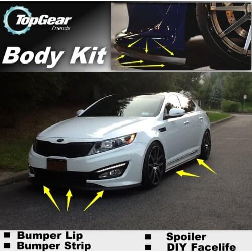 Bumper Lip Deflector For KIA K5 Lotze Advance Innovation / Optima Regal / Magentis Front Spoiler Skirt For TG Fans Tuning Strip