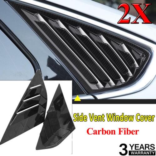 Fit For Ford Focus ST RS MK3 Hatchback Carbon Fiber Window Side Louvers Vent *2
