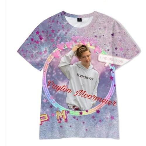 Payton Moormeier 3D Oversize T Shirt Men Women Kids Funny T Shirts 2020 Social Media Stars Printed Kawaii Unisex Harajuku Tops