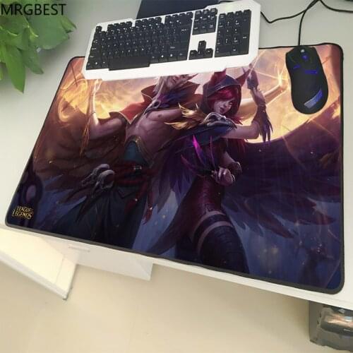 MRGBEST LOL Large Size Mouse Pad Sewing Couple Hero Combined Anti-enemy Pattern Laptop PC Table Mat Rubber Universal Non-slip Cs
