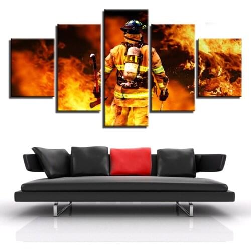 Fire fighter Diy 5piece Diamond Painting Full Square Round Drill Diamond Embroidery Mosaic 5D Needlework Art Home Decor AA1693