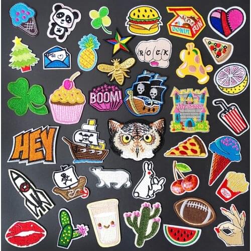 BOOM ROCK OK Cloth Mend Decorate Iron On Patch Clothes Apparel Sewing Decoration Applique Sew On Patches For Clothing