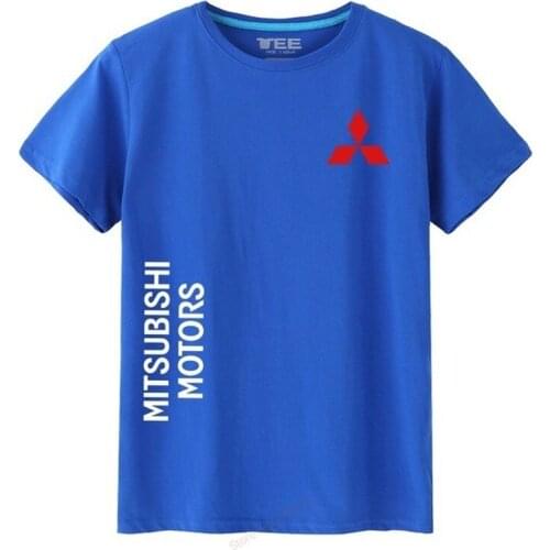 2021 Summer new men t-shirt for Mitsubishi motors Unisxe Short Sleeved Tees Men/women Tops Mens T shirt Y