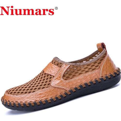 New Men Casual Shoes Summer Breathable Mesh Mens Shoes Light Fashion Loafers Soft Comfortable Flats Zapatillas Hombre Plus Size