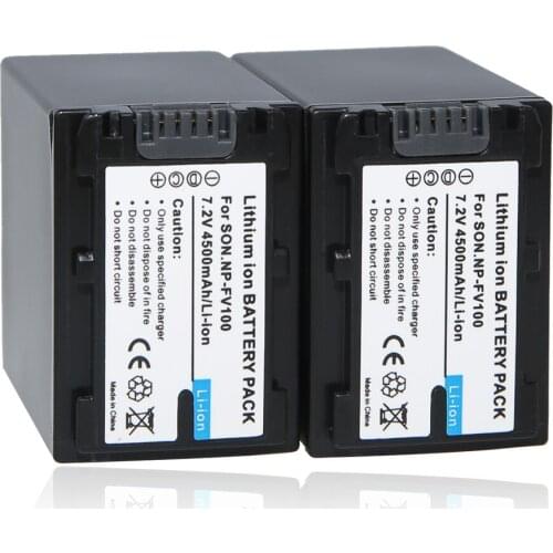 NP-FV100 rechargeable Battery NP FV100 Camera batteries for SONY FDR-AX100E AX100E HDR XR550E XR350E CX550E CX350E CX150E SR68E