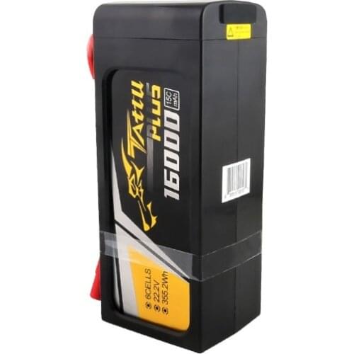 Original TATTU Lipo Smart Battery 6S 22.2V 16000mAh Plus 15C 6S1P with AS150 XT150 Connector Plug for RC Racing Drone UAV