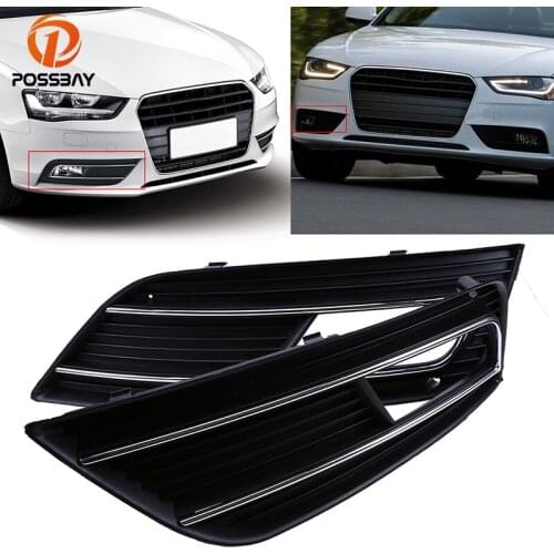 POSSBAY Front Bumper Grilles Fog Light Cover for Audi A4 B8 2012 2013 2014 2015 Facelift Left/Right Side for Audi A4 Grills
