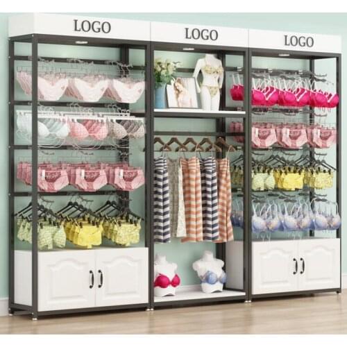 Underwear store shelf display shelf bra shelf floor-to-floor underwear display cabinet pajamas display cabinet Golden online cel