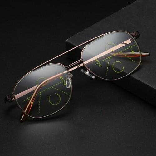 Progressive Multifocal Reading Glasses Men Women Bifocal Presbyopia Eyewear Near Far Sight Hyperopia Diopter 1.0 1.5 2.0 2.5 3.0