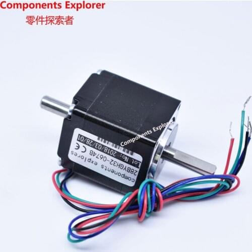Stepper Motor,Nema11 Double Shaft Stepper Motor 28BYGH32-0674B