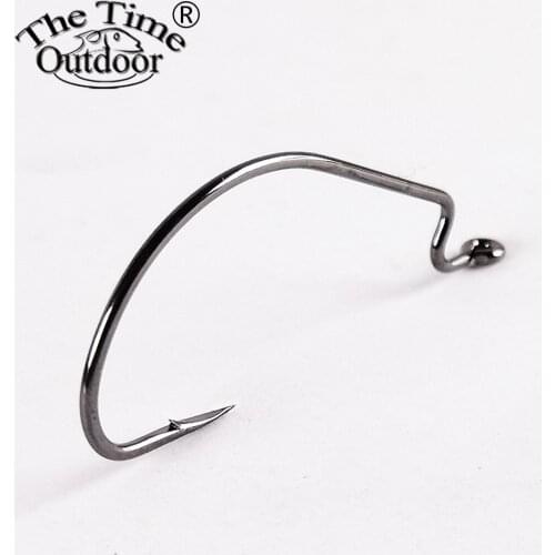 Thetime SENKO Barbed Soft Worm Hamecon Texan Hooks Fishing Tackle For Trout Perch Softjerk High Carbon Steel Assist Hook #4to2/0