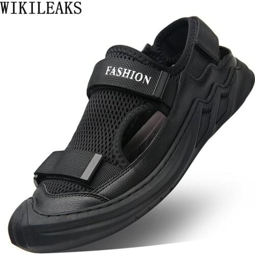 Mens Shoes Casual Men Sneakers Luxury Brand Beach Shoes Non-leather Casual Shoes Man Black Mens Sandals Summer Beach Sandals Man