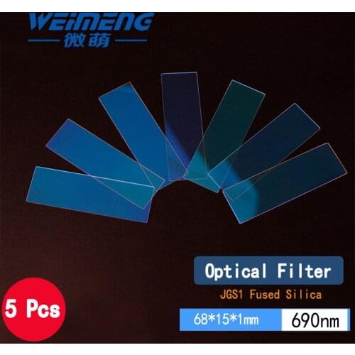 Weimeng 5pcs optical filter 68*15*1mm 690nm JGS1 quartz optical lens for laser cutting welding marking beauty machine