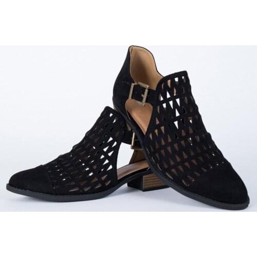 Spring Summer Women Shoes Fashion Hollow Out Sandals Women Casual Shoes Low Heels Side Empty Large Size 43 Shoes Woman XKD4253