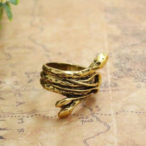 Hobbit Thranduil Snake Ring Mirkwood Elf King Golden Ring Legolas Father Lord Of Rings LOTR Fashion Jewelry Fan Gift