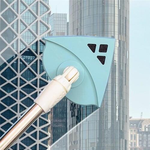 2020 Double Sided Glass Window Wipe Magnetic with Adjustable Rods Set Household High Rise Building Glass Triangle Brush Cleaner