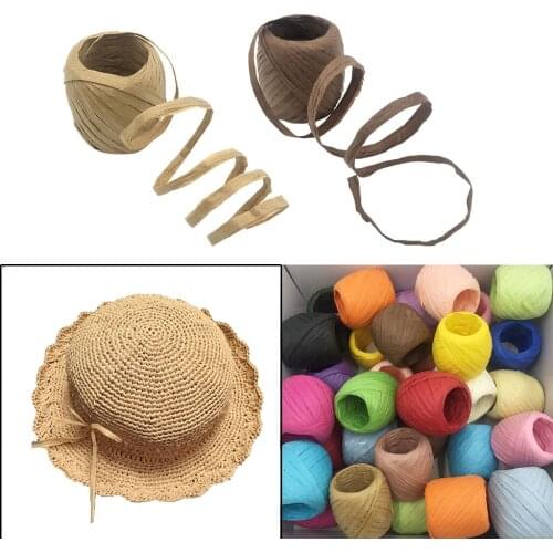 21 Yards Per Roll with 2 Colors Raffia Paper Rope for Bake Bread Package Packing, Handle Rope Crafts Marking Findings
